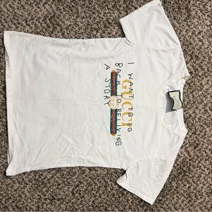 Gucci White Tee with Colorful Graphic